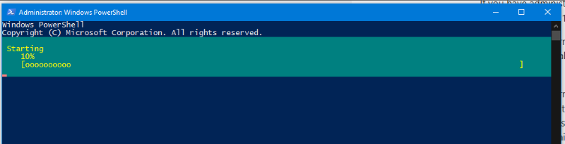 PowerShell in the process of starting one of the VMs on this machine