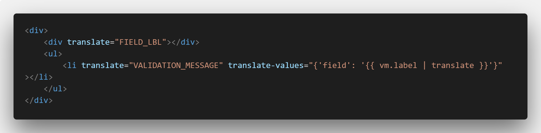 A view that uses angular-translate to plug translated values into another translated string