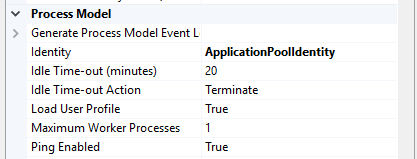 An application pool with 'Load User Profile' set to True