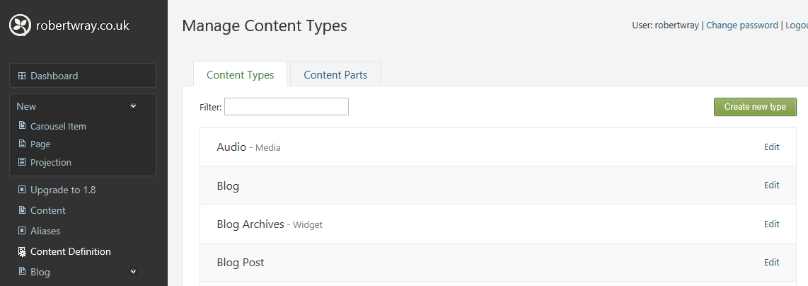 Finding and modifying the Blog Post content type