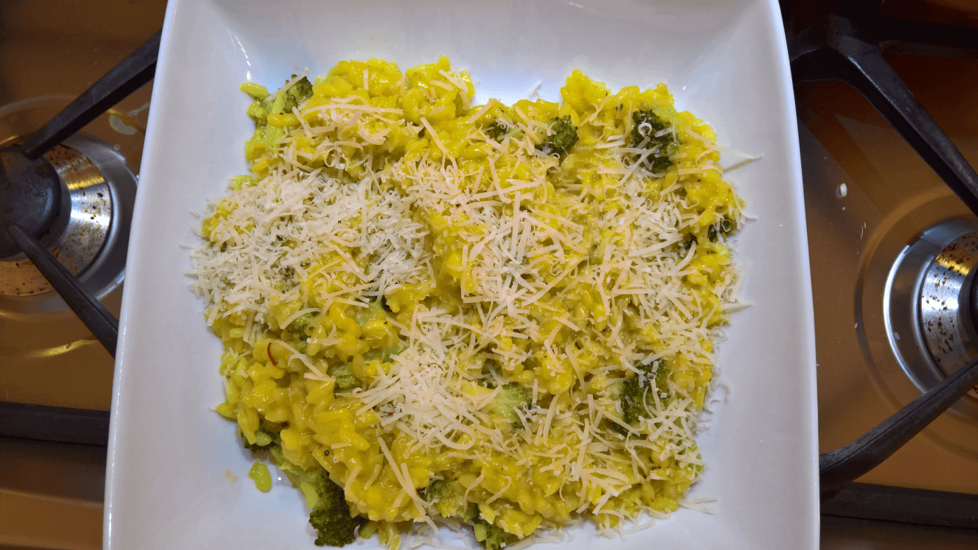 A big bowl full of Broccoli Risotto